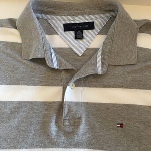 Men’s Tommy Hilfiger XL Polo Shirt grey & white